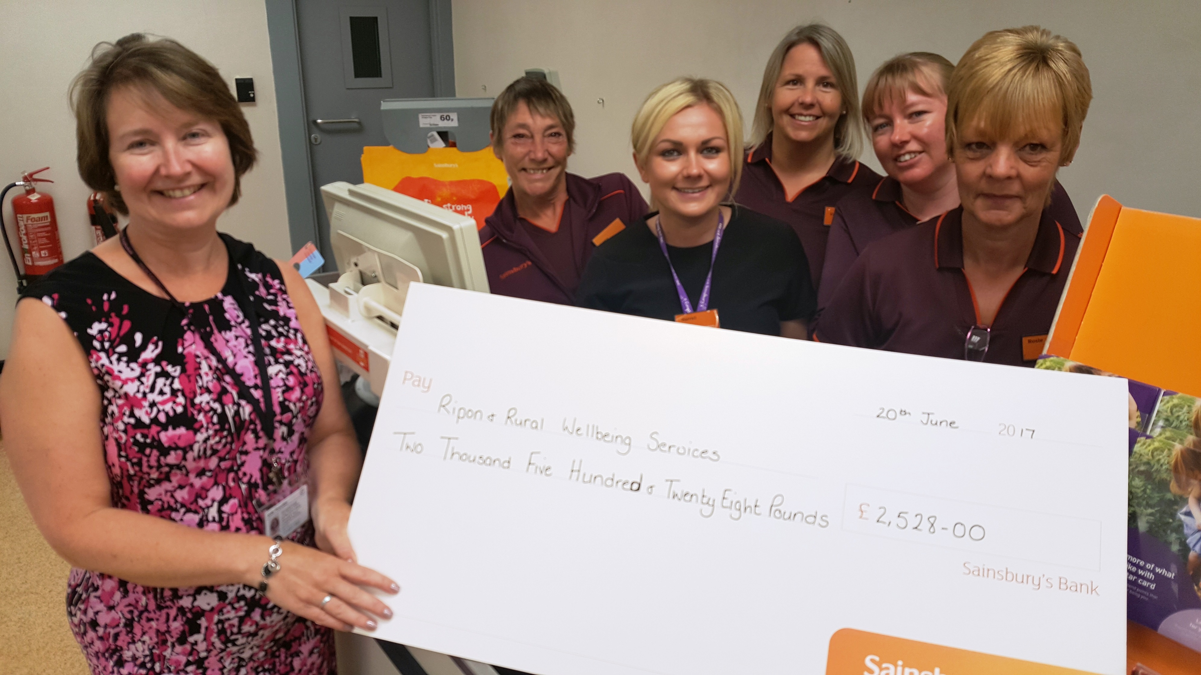 Sainsbury’s Ripon rings up a cash donation for HELP